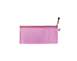 Umschlag mit Reißverschlussnetz DL rosa